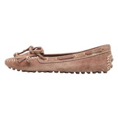 Louis Vuitton - Mocassini Oxford in pelle scamosciata marrone misura 37.5