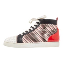 Christian Louboutin Baskets hautes Lou Spikes Orlato en cuir verni Taille 42,5