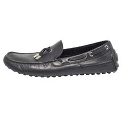 Dior Black Leather Slip On Loafers Size 41