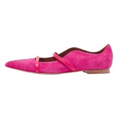 Malone Souliers Fuchsia/Red Suede Maureen Ballet Flats Size 39