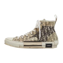 Dior Grey Mesh and PVC B23 High Top Sneakers Size 43