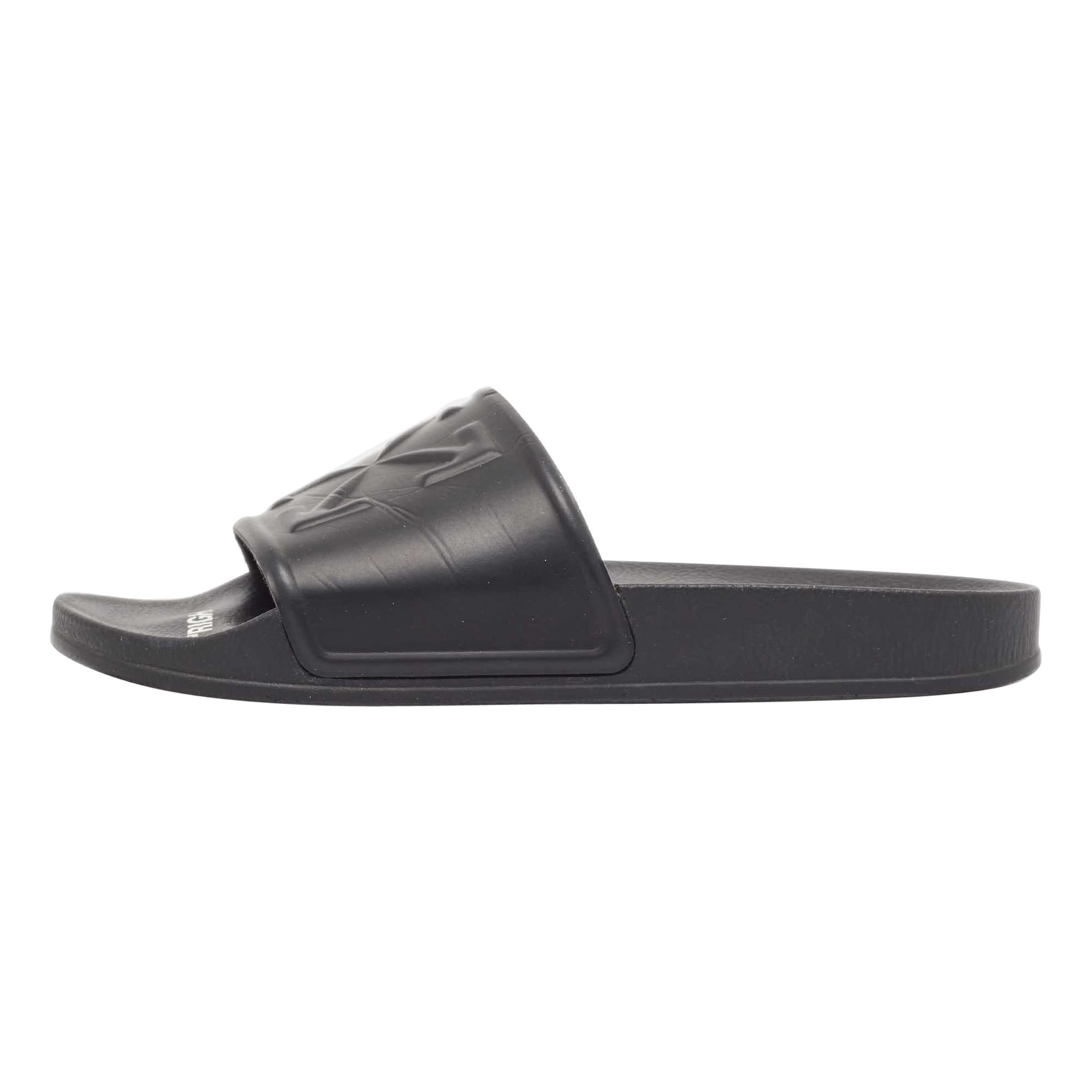 Off-White Black Rubber Arrow Pool Slides Size 41