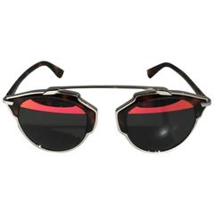 Dior So Real Split Sunglasses Brown With Red