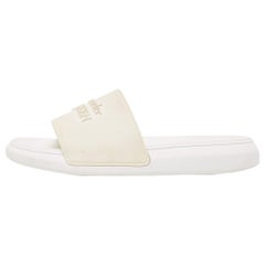Chanclas planas de goma Alexander McQueen Blancas Talla 36