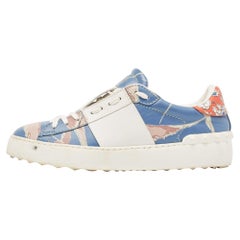 Valentino Multicolor Leather Rockstud Low Top Sneakers Size 36