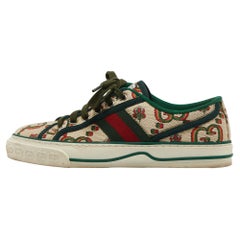 Gucci Multicolor GG Canvas Tennis 1977 Low Top Sneakers Size 35.5