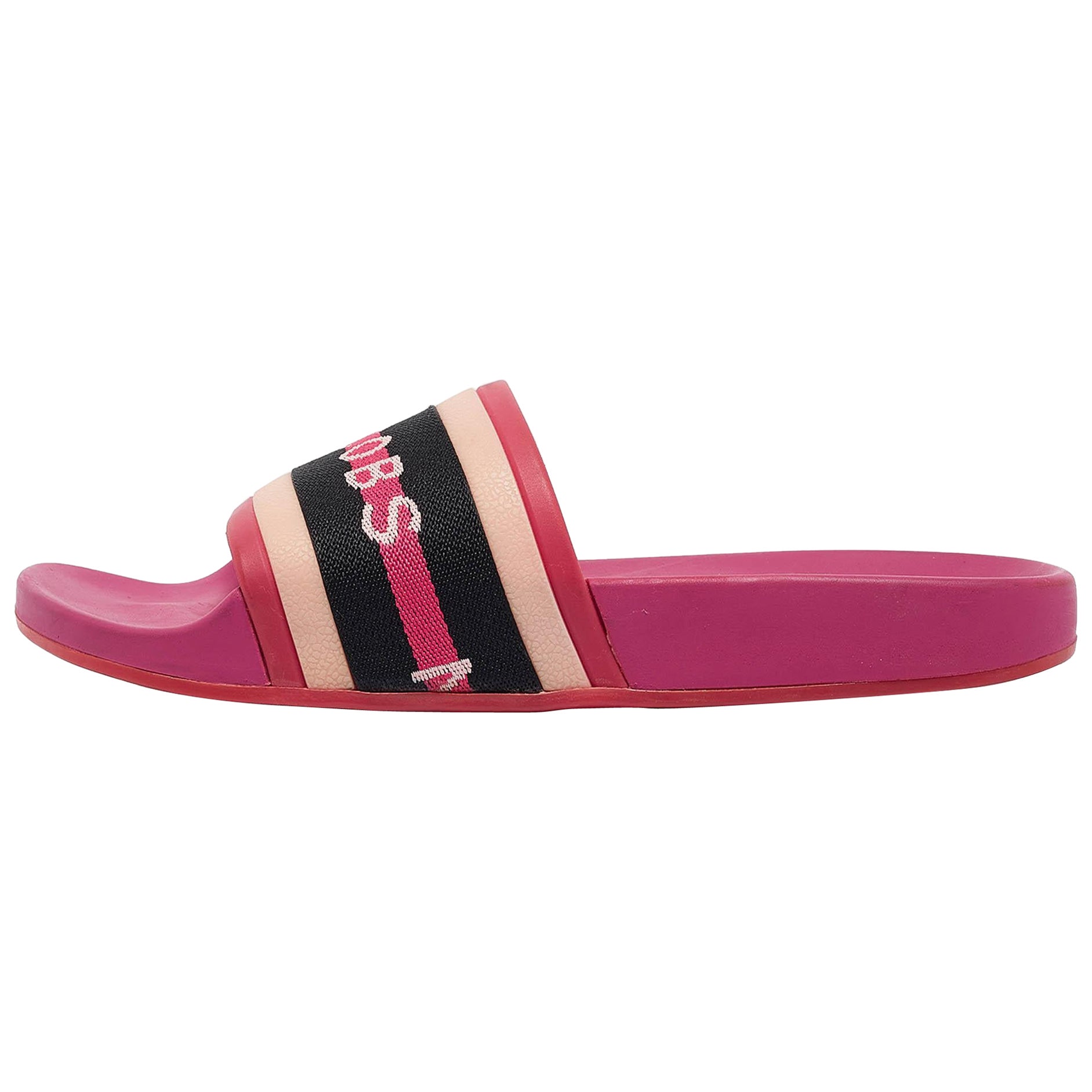 Marc Jacobs - Chausssures plates en caoutchouc multicolore, taille 39 en vente