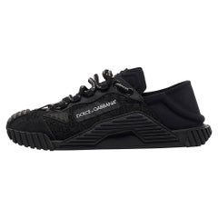 Dolce & Gabbana Black Lace and Neoprene Ns1 Sneakers Size 41