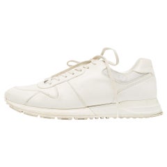 Louis Vuitton White Leather Run Away Low Top Sneakers Size 44