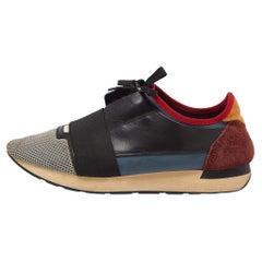 Balenciaga Multicolor LeatherSuede and Mesh Race Runner Sneakers Size 43