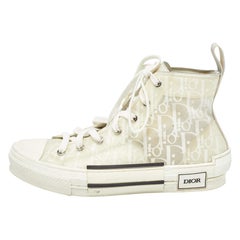 Dior White Mesh and Rubber B23 High Top Sneakers Size 39