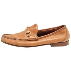 Gucci Mocassini in pelle Tan Horsebit Taglia 42