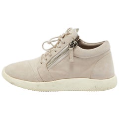 Giuseppe Zanotti Lilac Suede Mid Top Sneakers Size 39.5