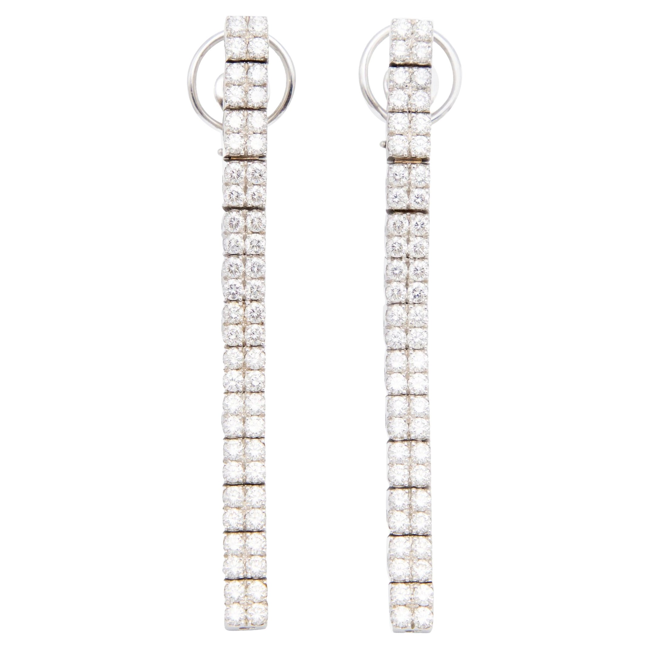 Collection Privée Pendant Earrings with Diamonds - '00s For Sale