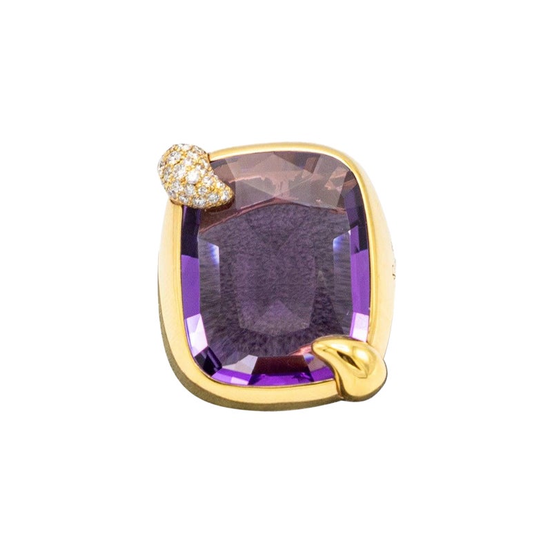 Pomellato Ritratto Rose Gold Amethyst Ring - '10s