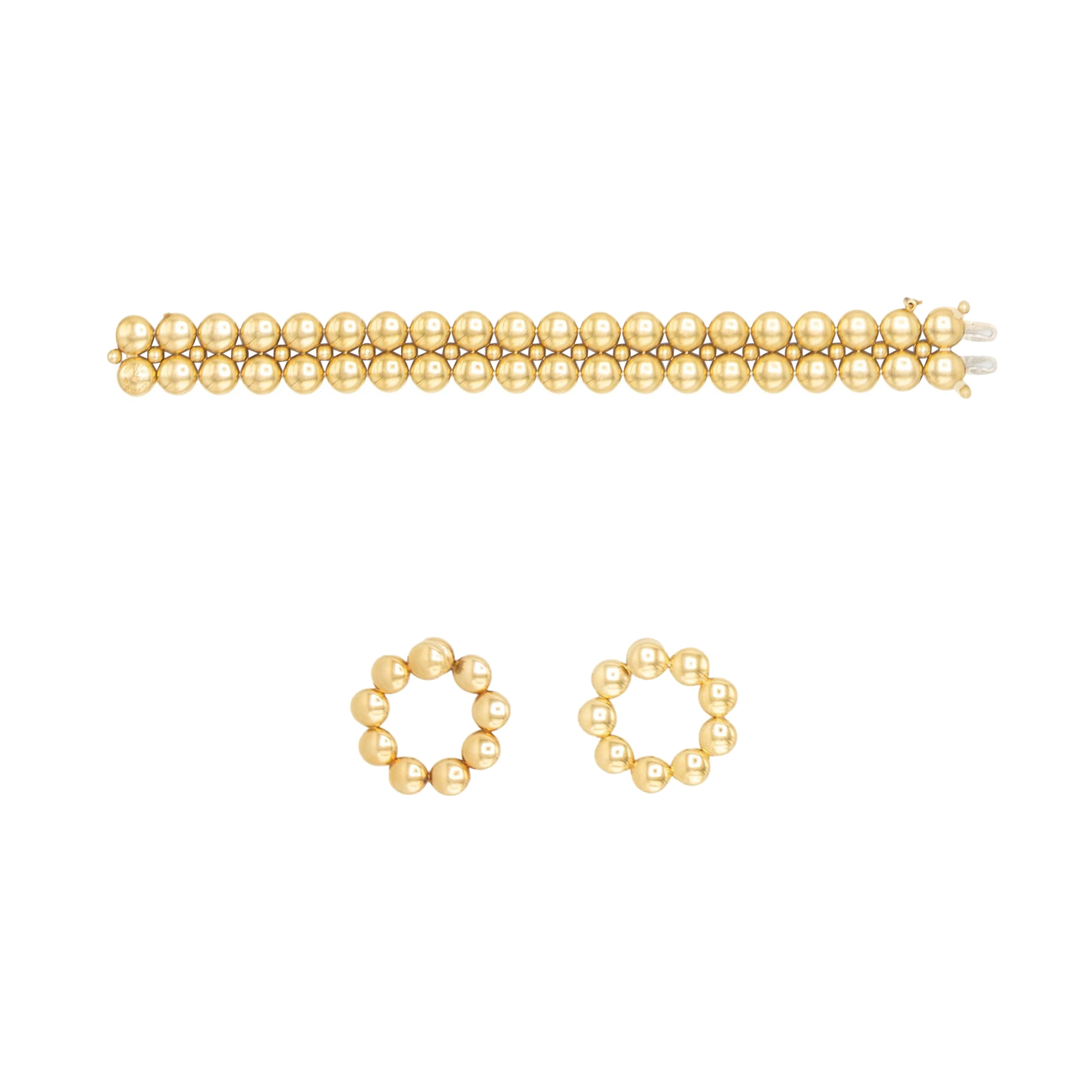 Cartier Honeymoon Reversible Bracelet and Earring Set - '90s