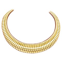 Carlo Weingrill 18k Gold Tubogas Necklace - '90s