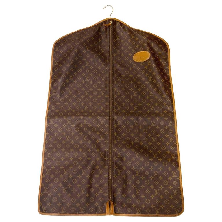 Louis Vuitton Vintage Monogram Garment Bag and Hanger Set For Sale at  1stDibs