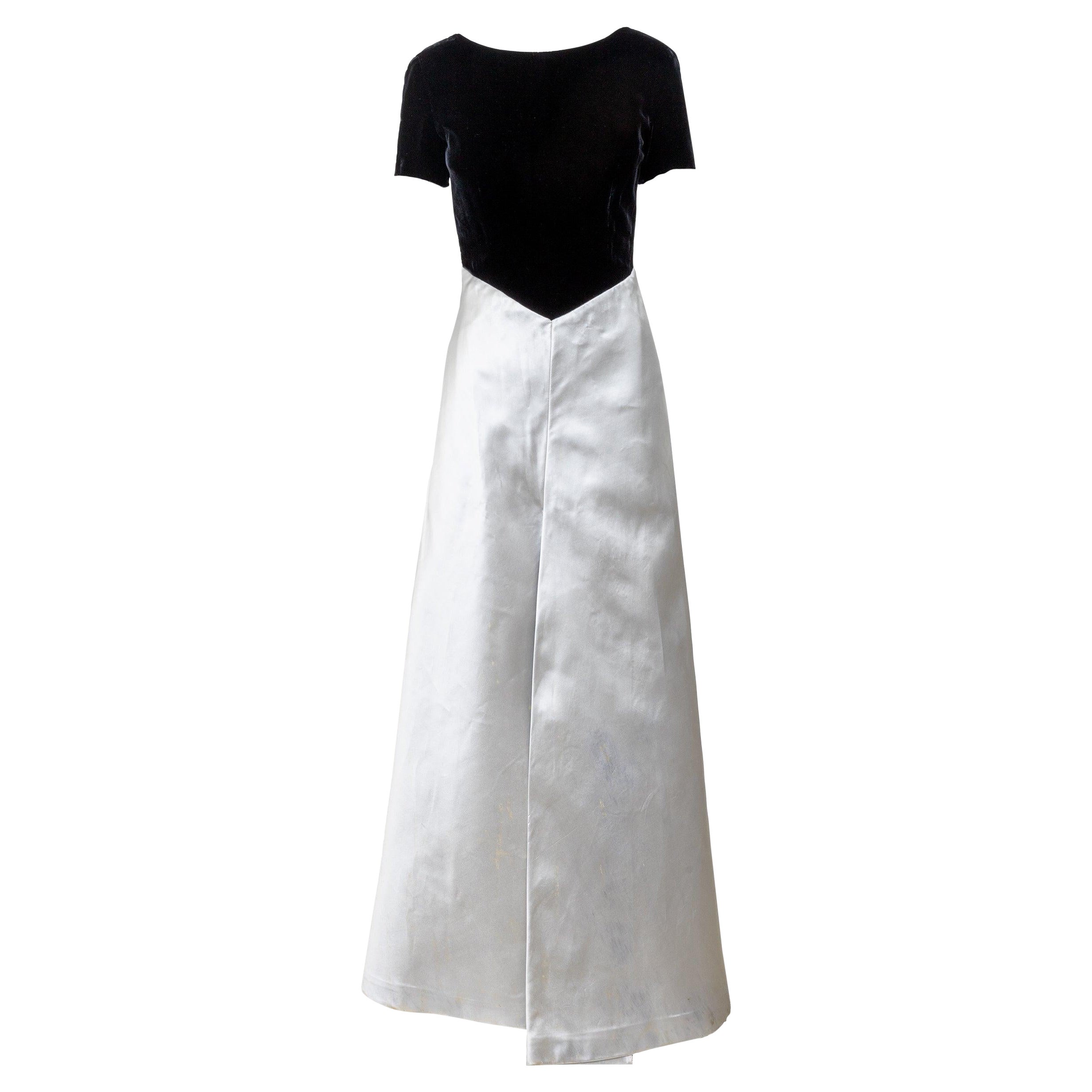 Vestido de terciopelo y seda Gianfranco Ferré - Años 90 en venta