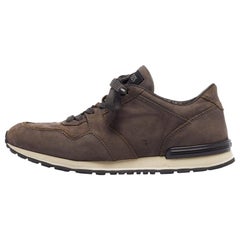 Tod's - Baskets à lacets en nubuck marron - Taille 41