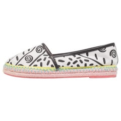 Sophia Webster Alpargatas de lona y piel blancas/negras Talla 40.5