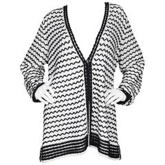St. John Black & White Knit Cardigan sz XL NWT rt. $695 12