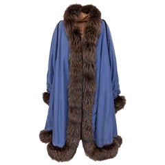 Vintage Collection Privée Open Front Coat with Fur - '90s