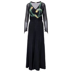 Krizia Glitter verziertes Schlangenkleid - 70er Jahre