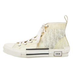 Dior Off White Oblique Mesh and Rubber B23 Sneakers Size 43