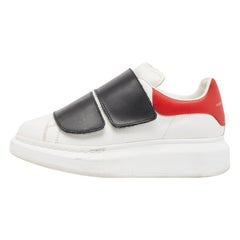 Alexander McQueen Tricolor Leather Oversized Velcro Strap Sneakers Size 35