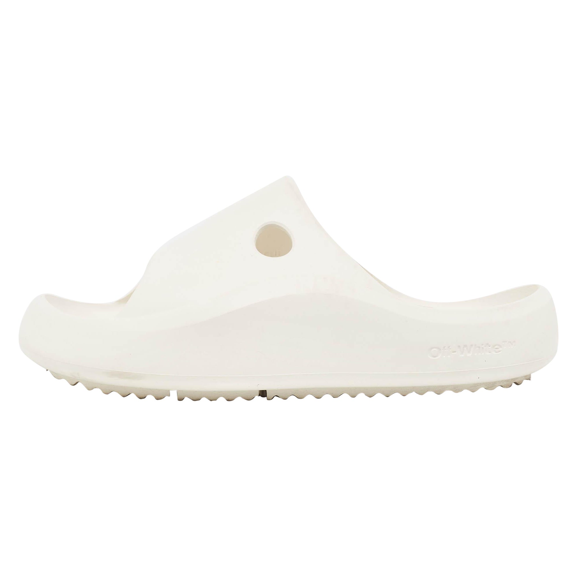 Off-White White Rubber Meteor Pool Slides Size 39 For Sale