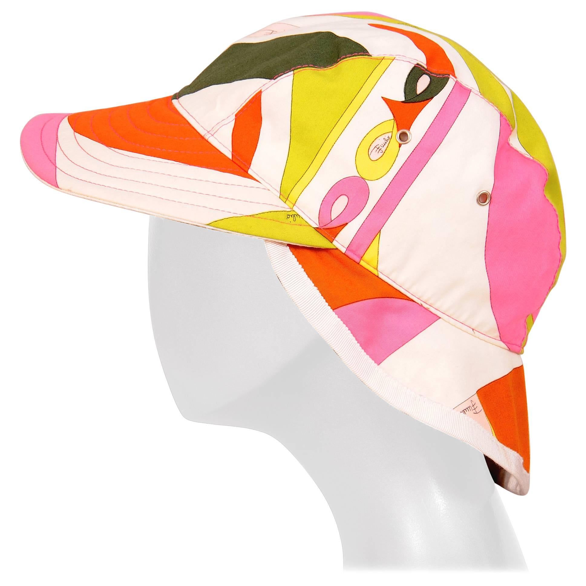 Emilio Pucci Colorful Cotton Print Hat