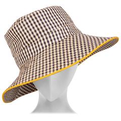 Hermes Black and White Silk Hat