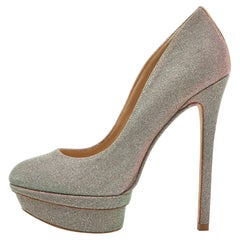 Brian Atwood escarpins à plateforme en tissu lurex Holographic, taille 37,5