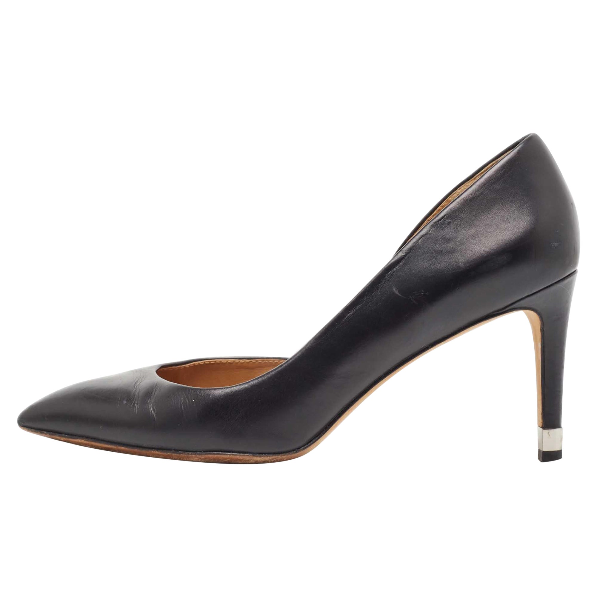 Marc by Marc Jacobs Black Leather D'orsay Pumps Size 38.5 For Sale