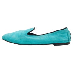 Chaussons de smoking en daim vert de Tod's Taille 39,5