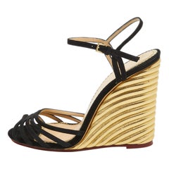 Charlotte Olympia Black Sandals Ankle Strap Sandals Size 40