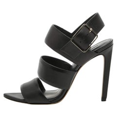 Alexander Wang Sandales à talon en cuir noir Taille 36.5