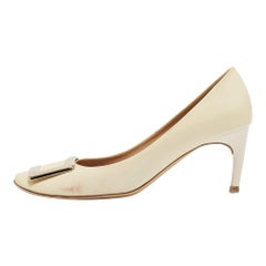 Roger Vivier Pumps Trompette in pelle verniciata crema misura 37.5