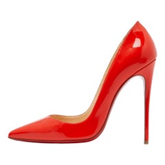 Christian Louboutin Red Patent Pigalle Pumps Size 38