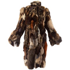 Vintage Patchwork fur coat by 'Octopus', circa 1970s