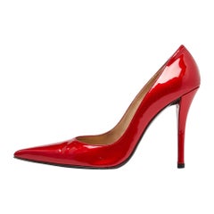 Stuart Weitzman Red Patent Pointed Pumps Size 38