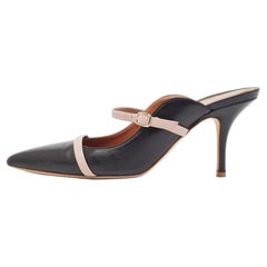 Malone Souliers Black/Pink Leather Maureen Mules Size 38