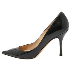 Jimmy Choo Black Patent Leather Love Pumps Size 38