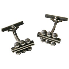 Retro Harald Nielsen for Georg Jensen Sterling Geometric Cufflinks