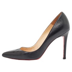 Christian Louboutin Black Leather Pigalle Pumps Size 37