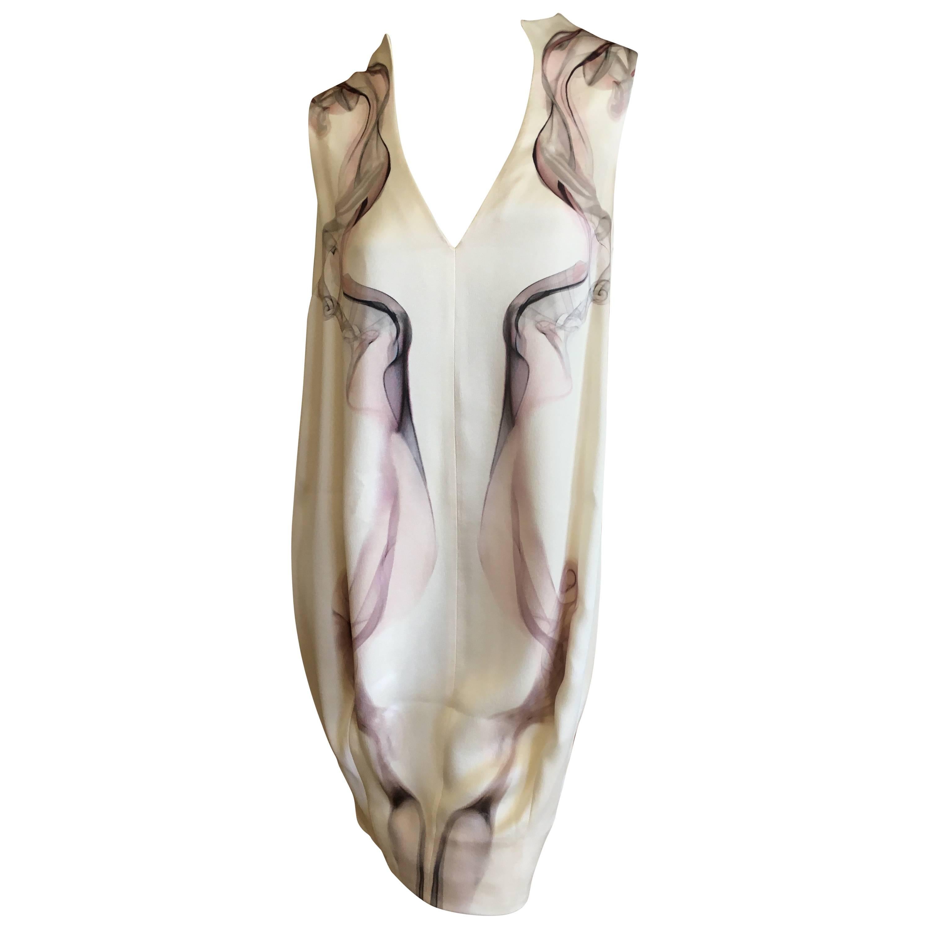 Alexander McQueen Silk Sleeveless "Smoke" Dress Spring 2009 For Sale