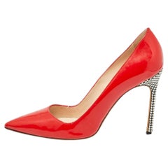 Manolo Blahnik Red Patent Leather Pointed Toe Pumps Size 40