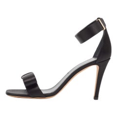 Celine Black Suede Ankle Strap Sandals Size 39