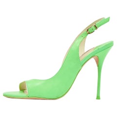 Sophia Webster Sandalias D'orsay de piel verde neón tamaño 39